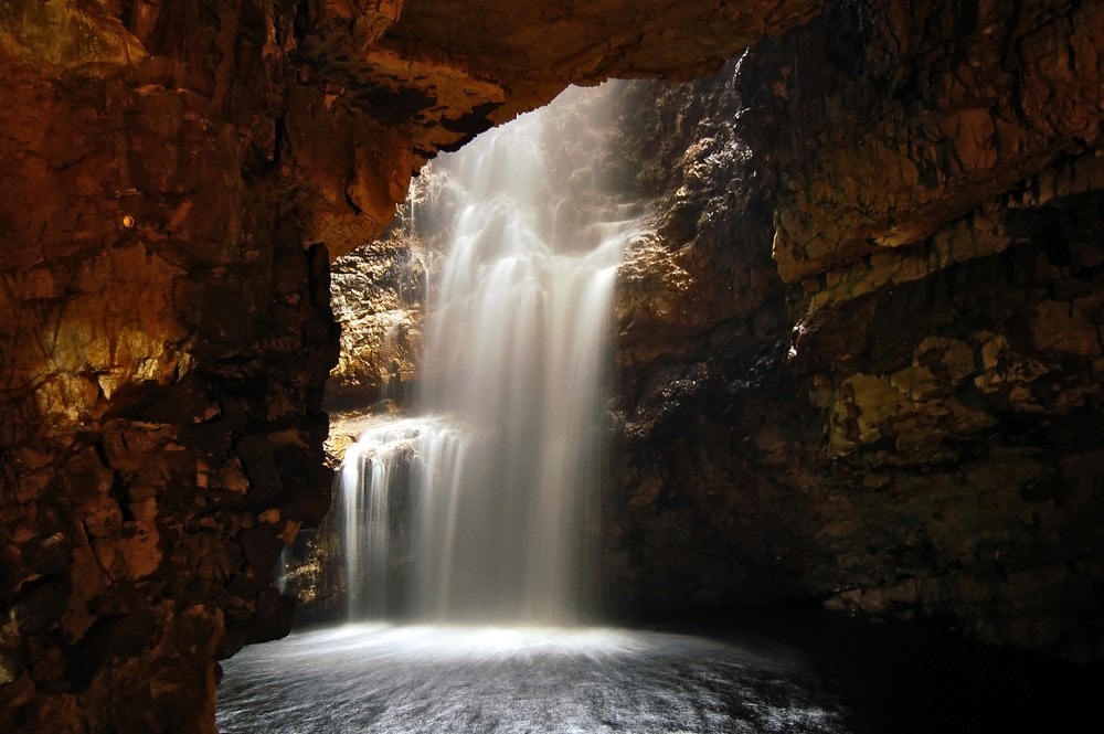 Bay of Smoo Cave Near Durness Scotland