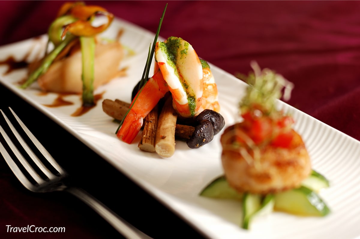 Creative Cuisine Appetizer Shrimp Seafood at a Restaurants in Beaver Creek Co