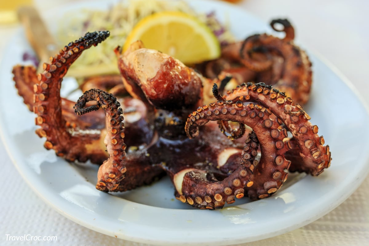 Grilled octopus, traditional Mediterranean dish