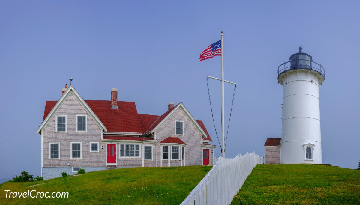 Panoramic Nobska Lighthouse In Woods Hole Cape Cod