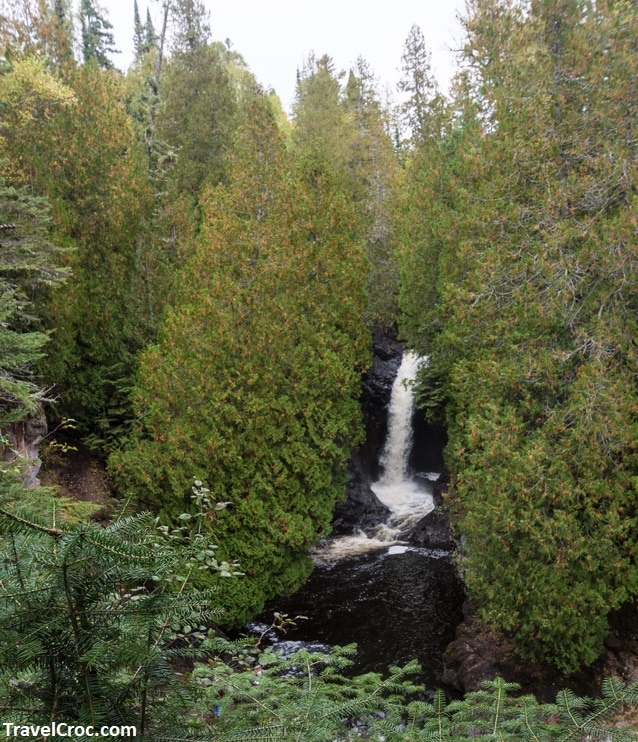 Waterfall at Cascade River State Park in Northern Minnesota 