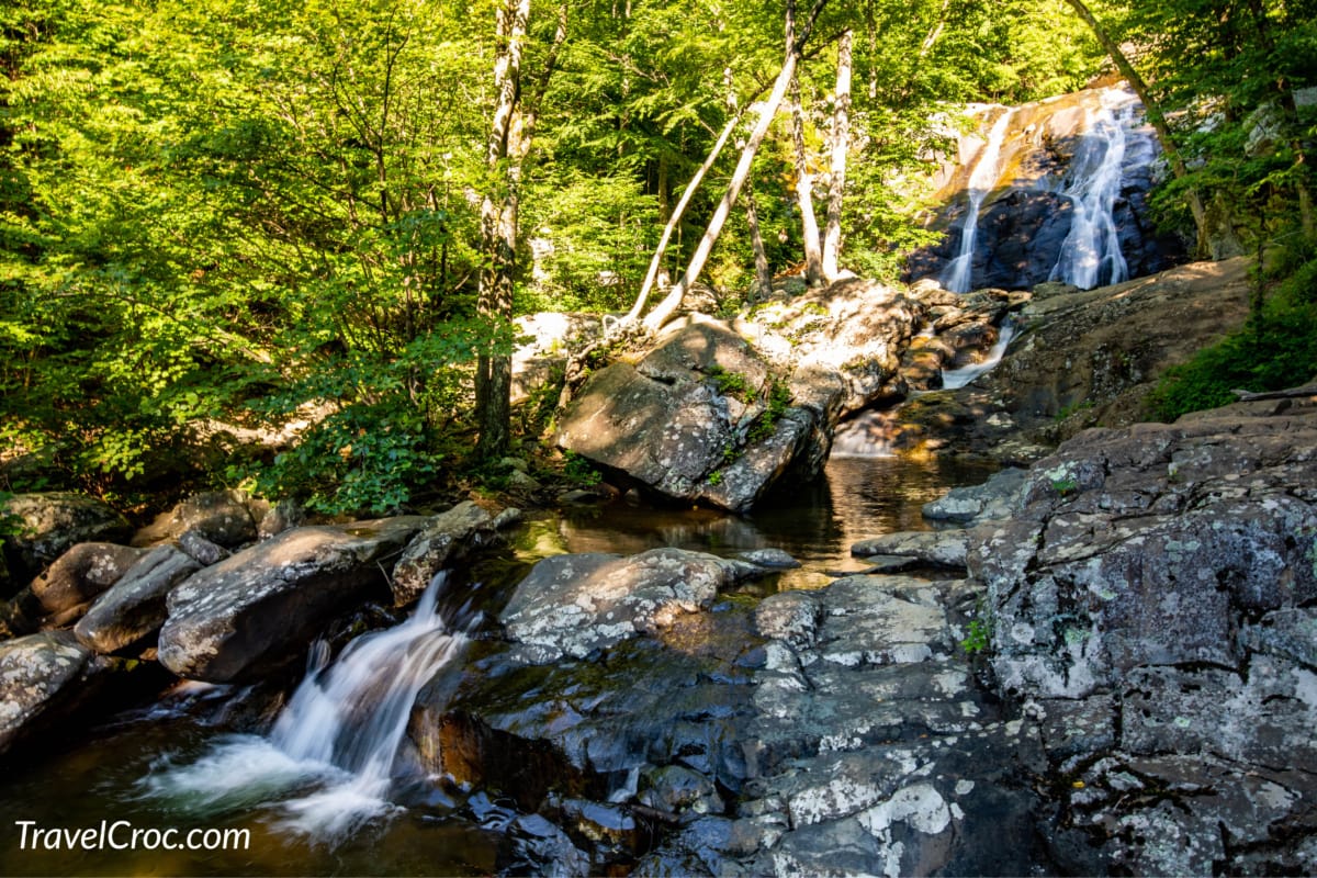 White Oak Canyon and Cedar Run trail loop waterfalls and cascades in Shenandoah National Park