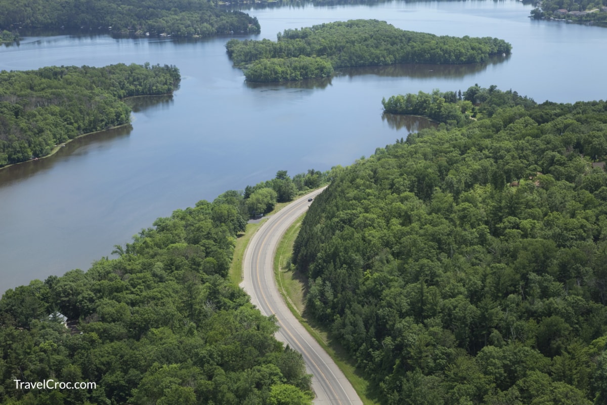 Aerial view of the Mississippi River