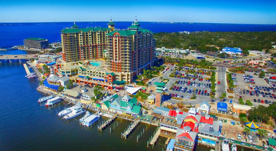 Destin, Florida. Aerial view of beautiful city skyline. Things to Do in Destin When it Rains