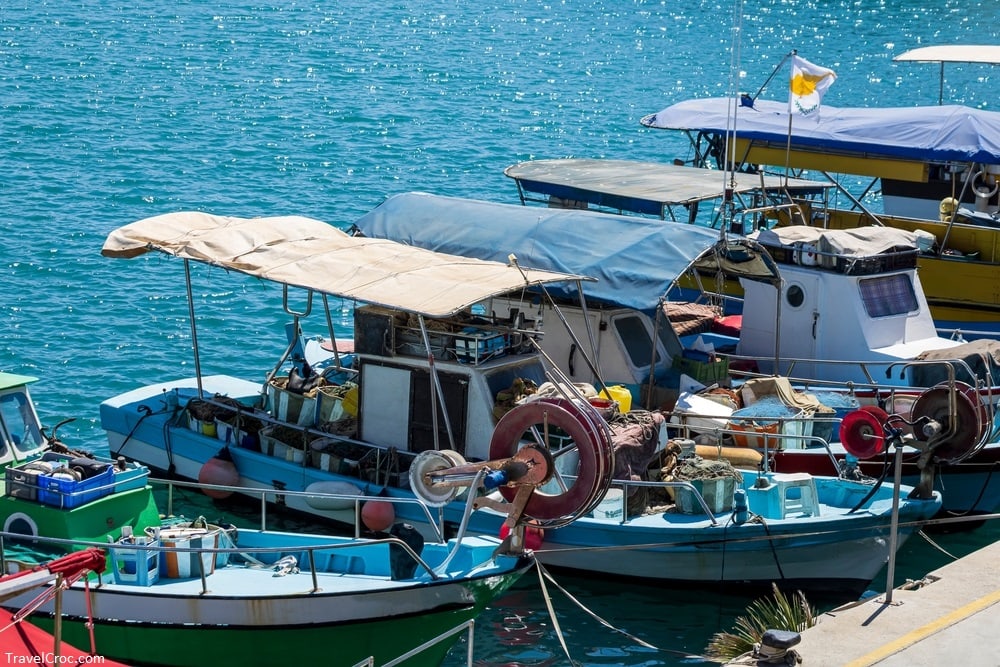 Fishing boats moored in Limassol Old port, Cyprus - Are There Sharks In The Mediterranean Sea Near Cyprus