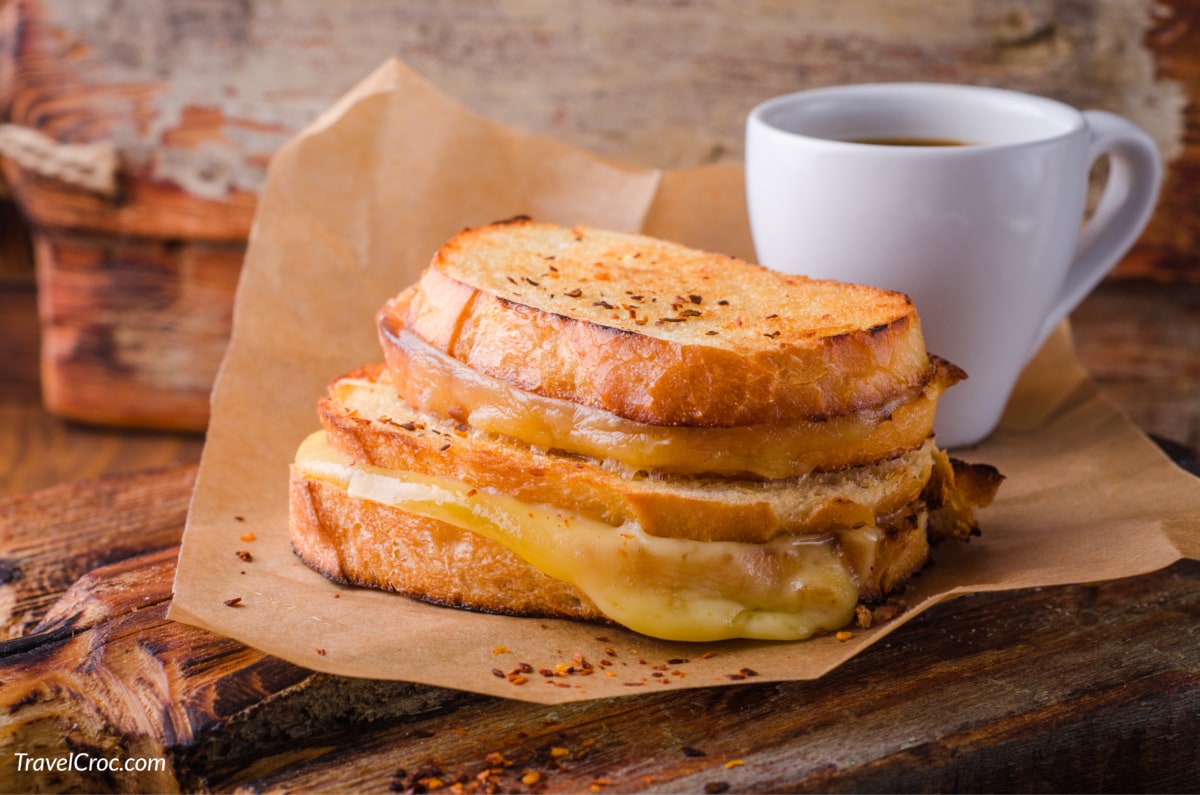 Grilled cheese sandwich served in one of Best Restaurants in Ogunquit Maine