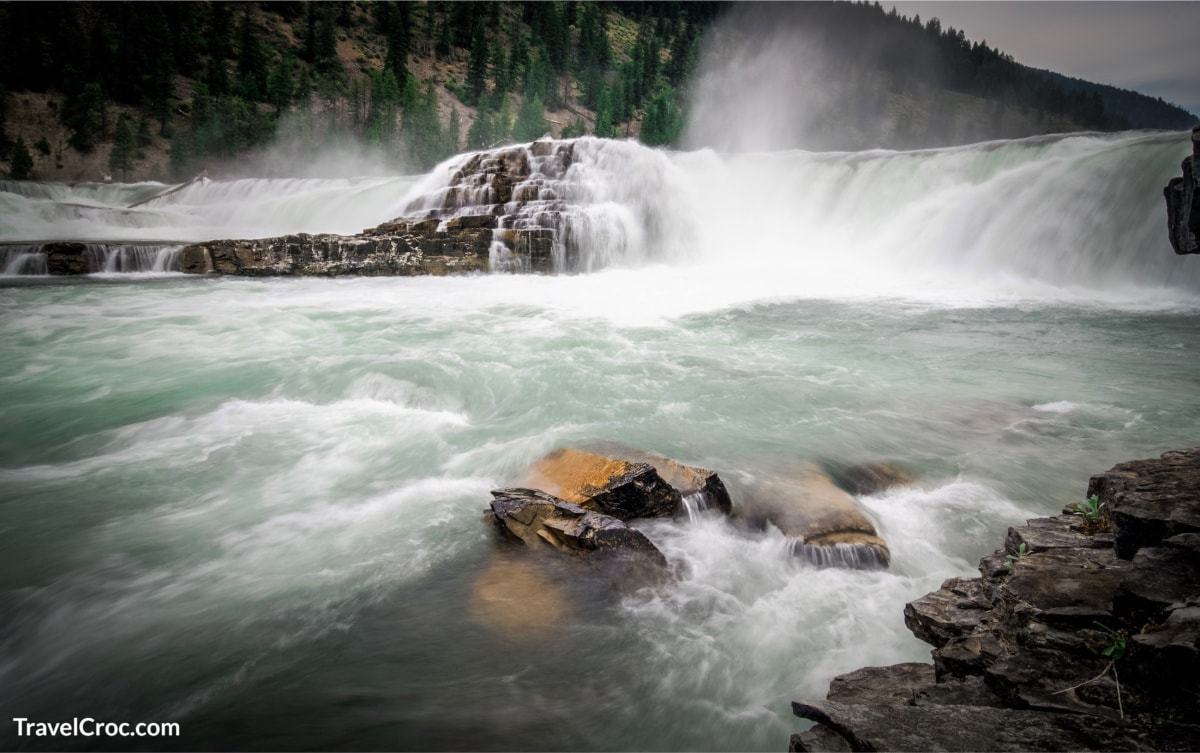 Kootenai river water falls