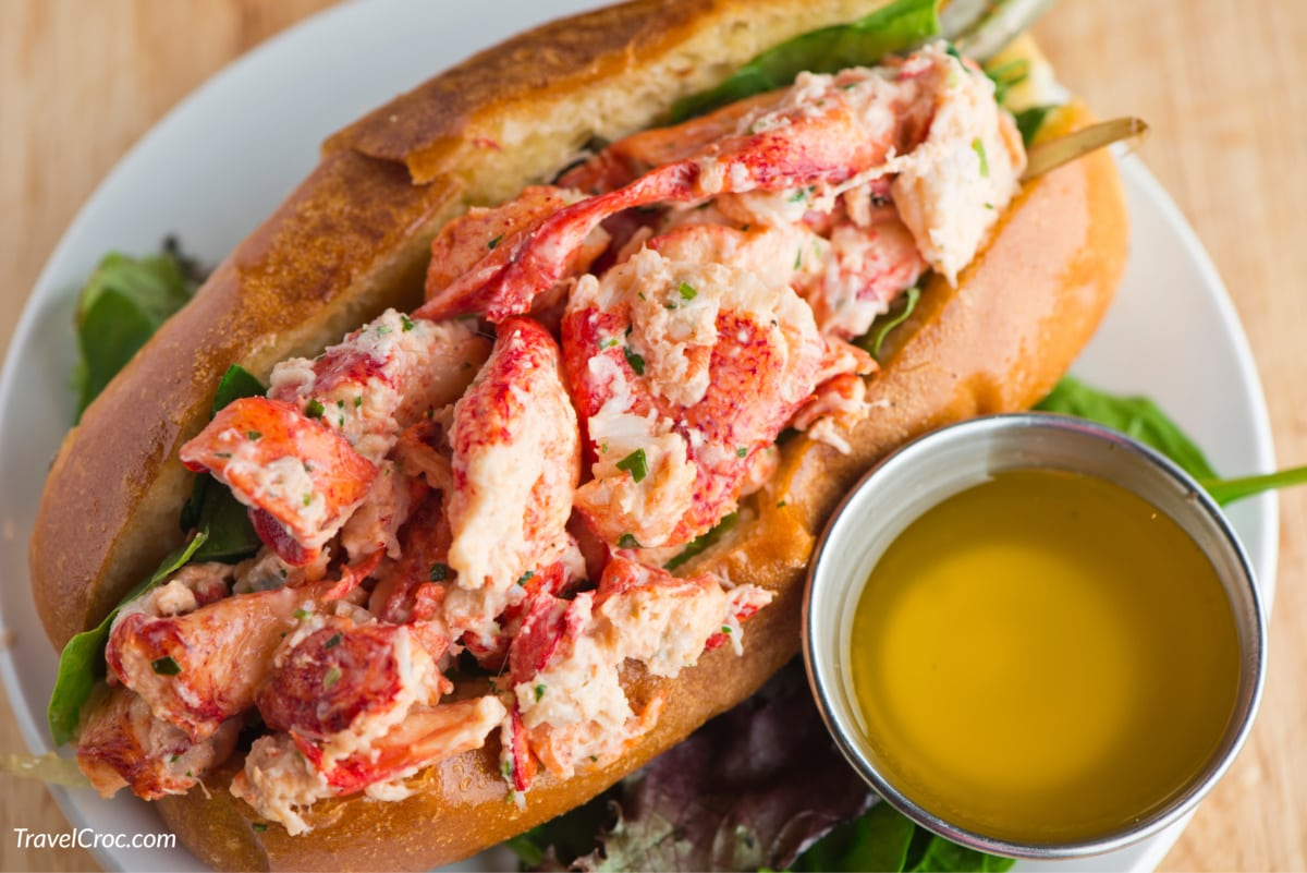 Lobster Roll. Traditional classic American Sandwich
