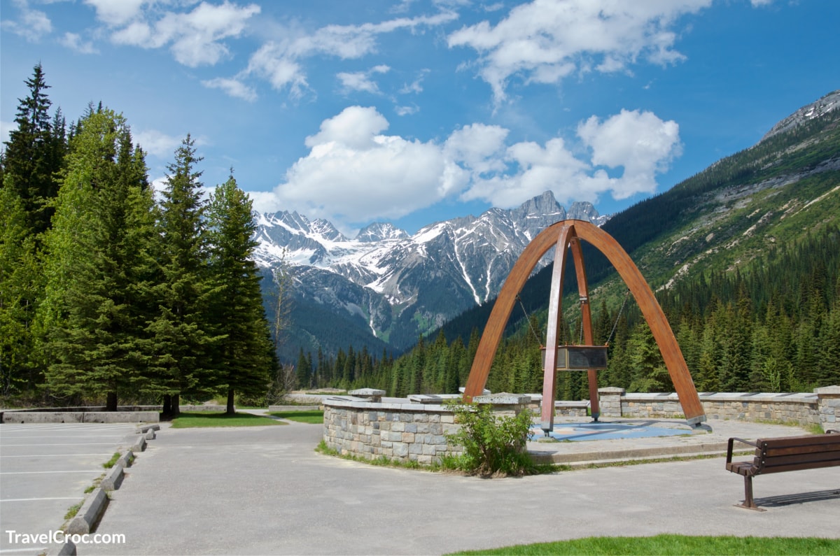 Rogers Pass National Historic Site of Canada in Canadian Rocky mountains