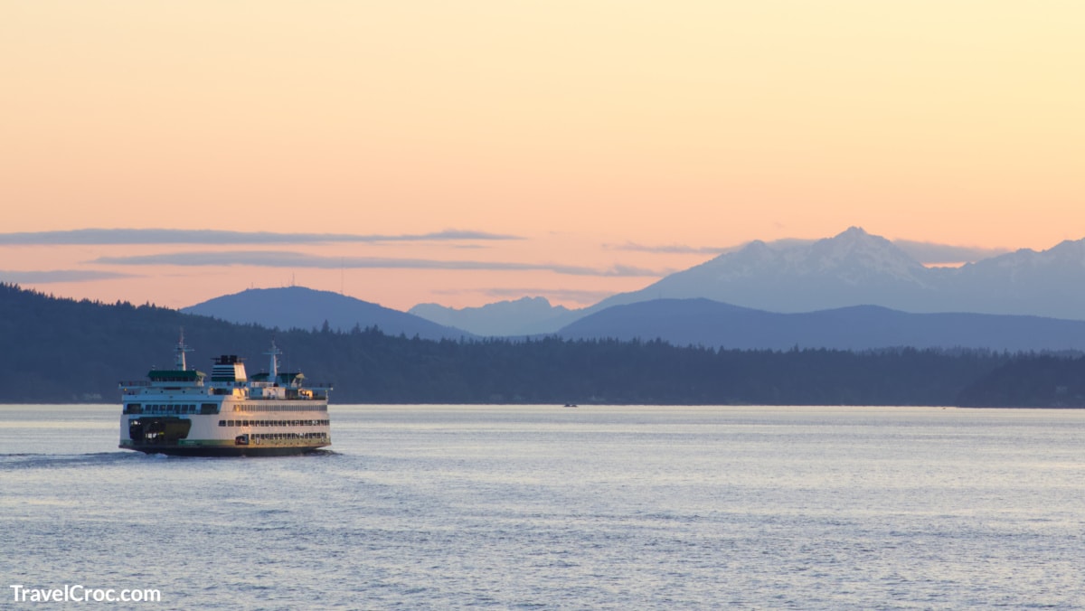 Sunset from the Seattle Bainbridge Island Ferry