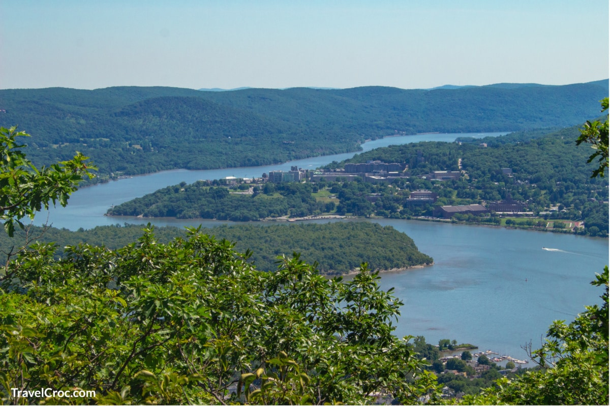 View of hudson river from park that trails hudson river