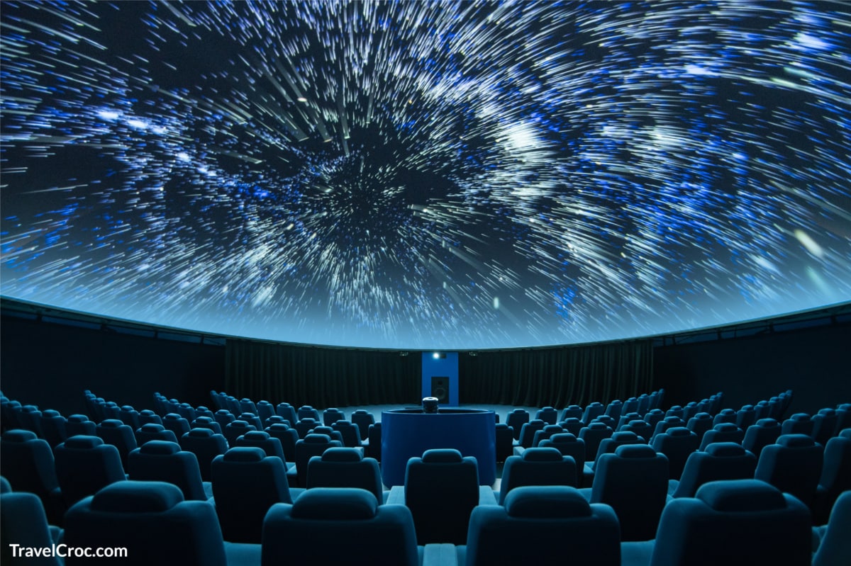 A spectacular full dome digital projection at the planetarium