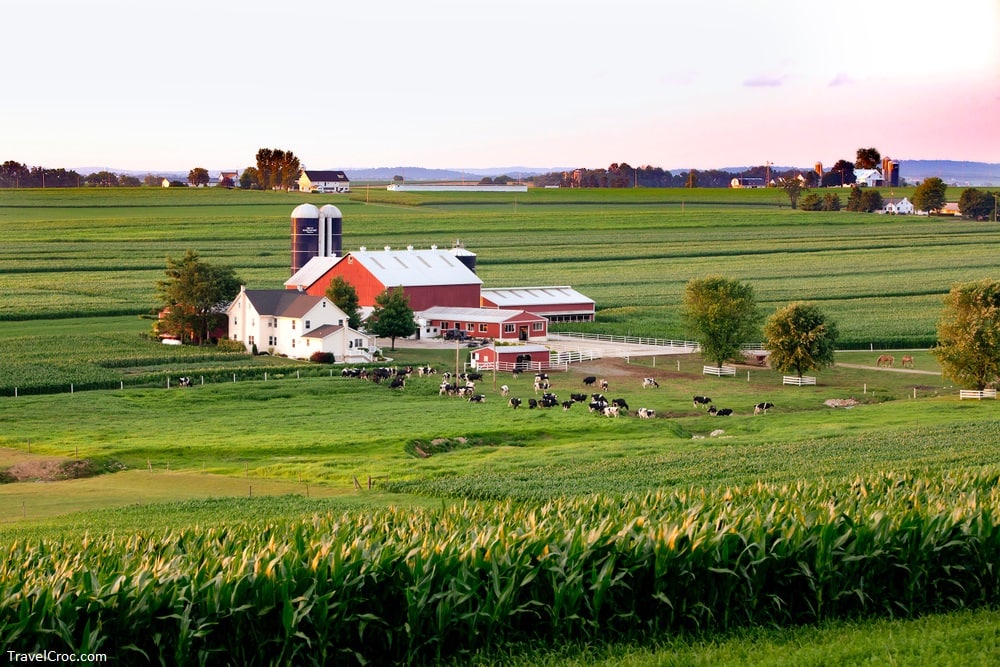 German Towns in Pennsylvania - Amish Farm in Lancaster County, Pennsylvania