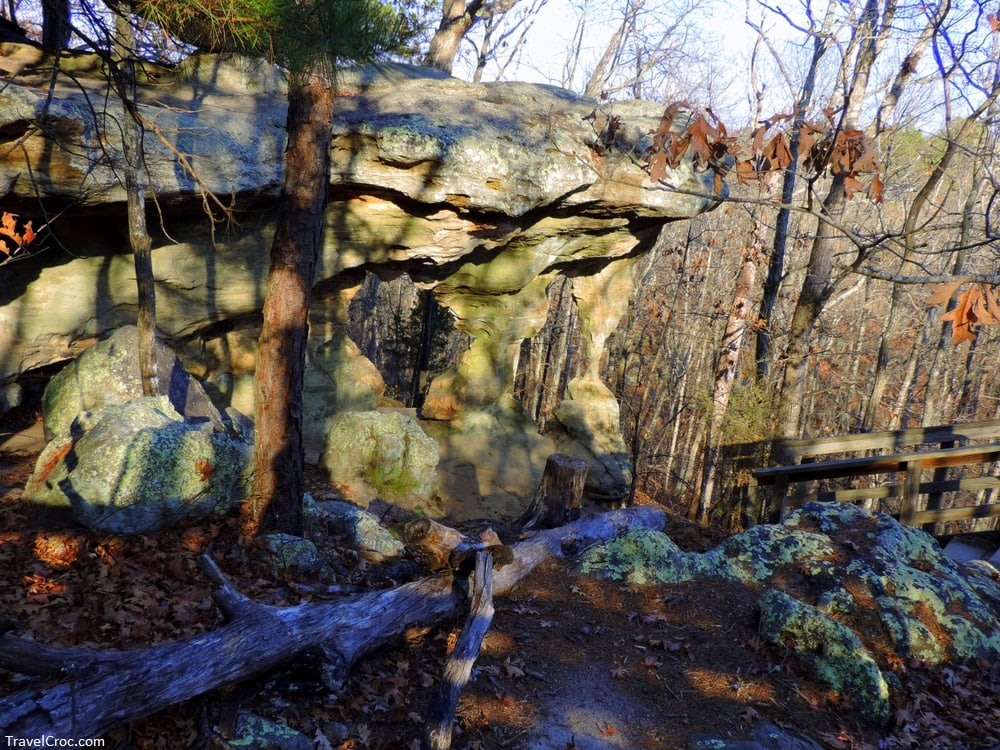 Double Arches at Pickle Springs Natural area in Missouri.Best Hiking Trails in Missouri with Waterfalls