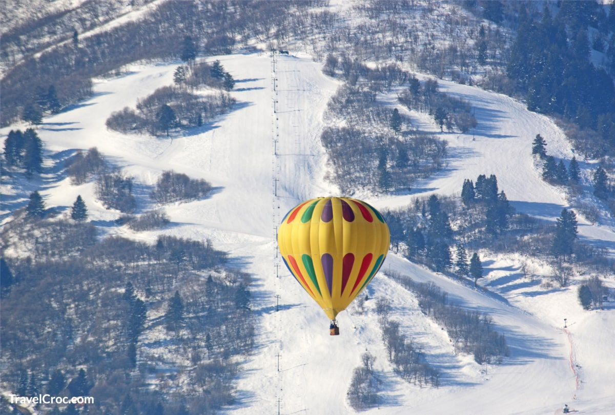 Hot air balloon in the Wasatch Front, Utah