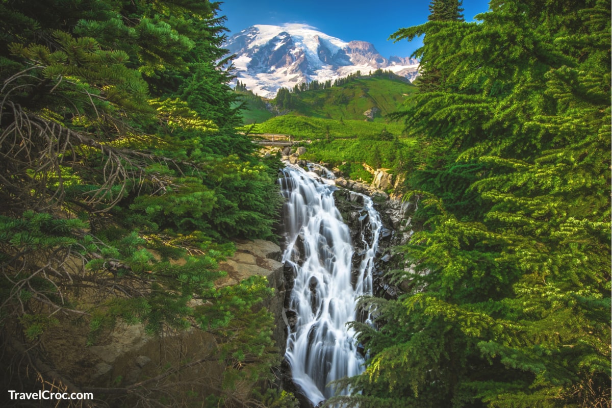Myrtle Falls - Waterfall hikes near Seattle 
