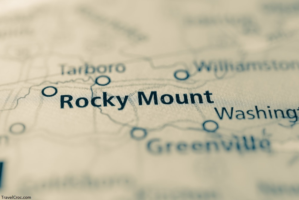 Rocky Mount Map, North Carolina, USA.