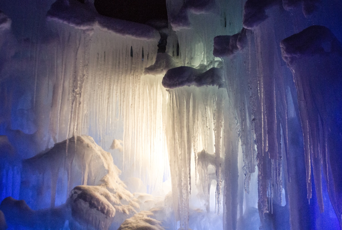 Things to do in Utah in Winter - visit Midway Ice Castles in Utah