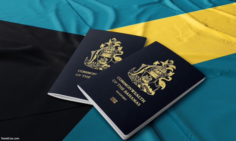 Bahamas passport with Bahamas flag , Citizenship by Investment