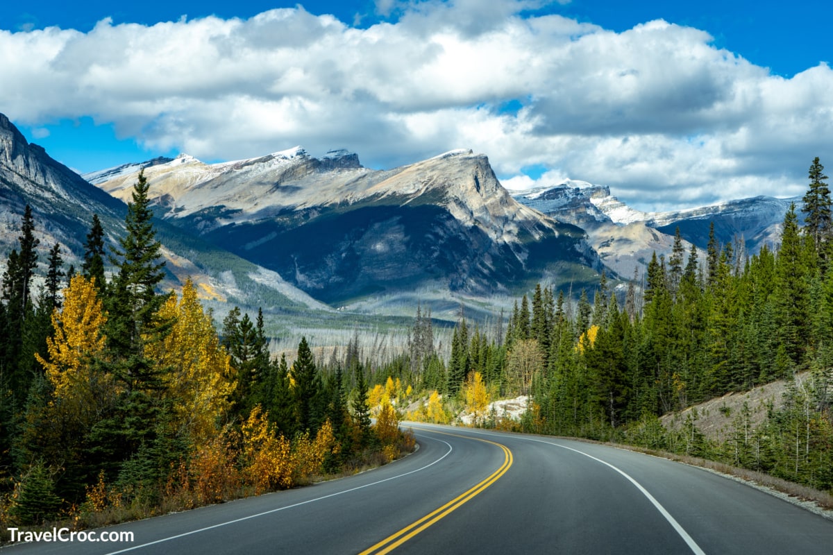 Driving East on Alaska Highway Through Calgary or the Canadian Rockies