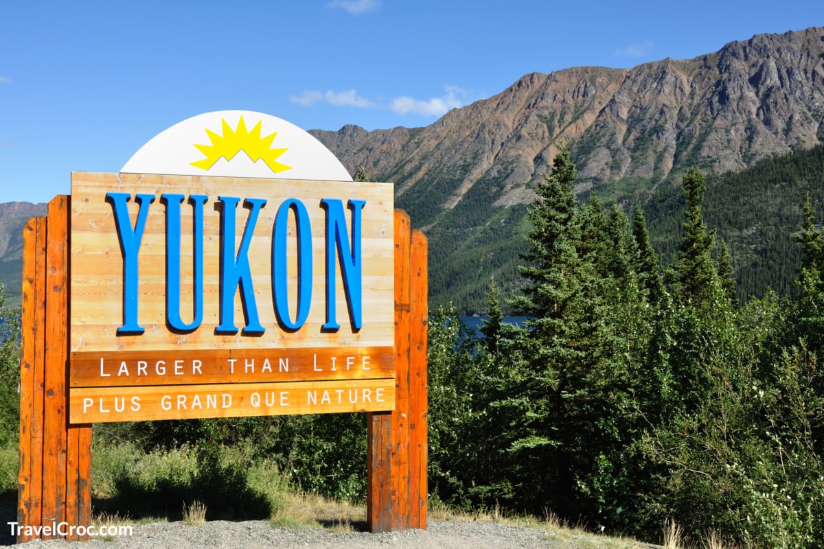 Driving on Alaska Highway to Tok through the Yukon Territory