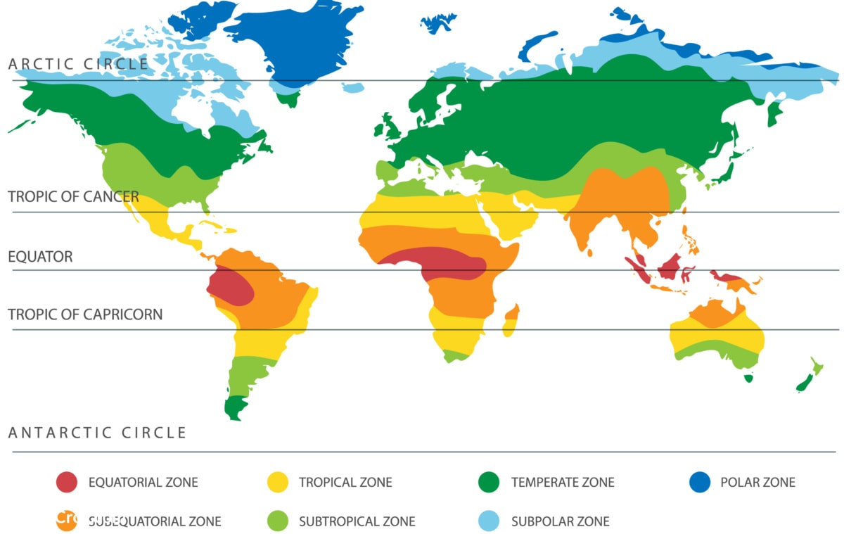 Map of world climate