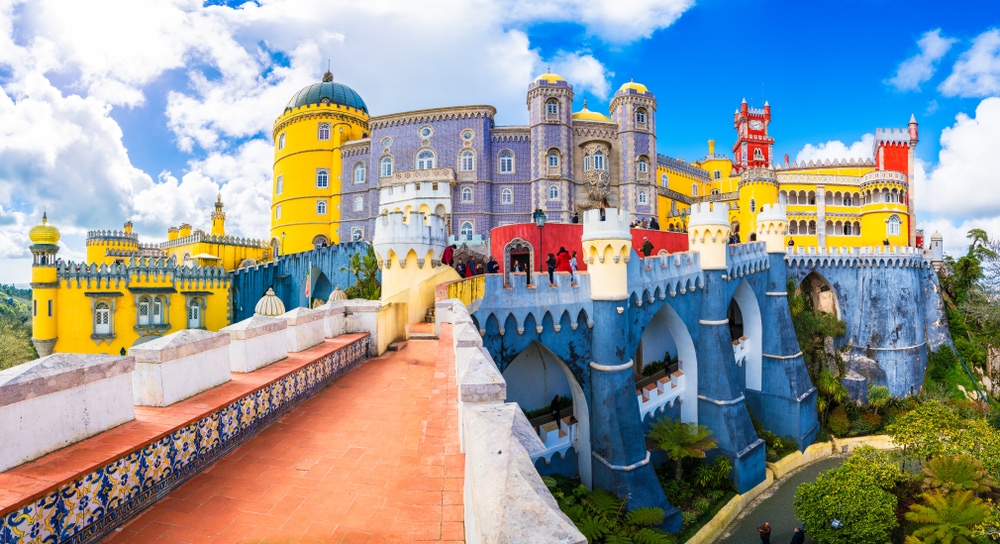 Sintra,,Lisbon,,Portugal,-,March,16,,2018:,National,Palace,Of