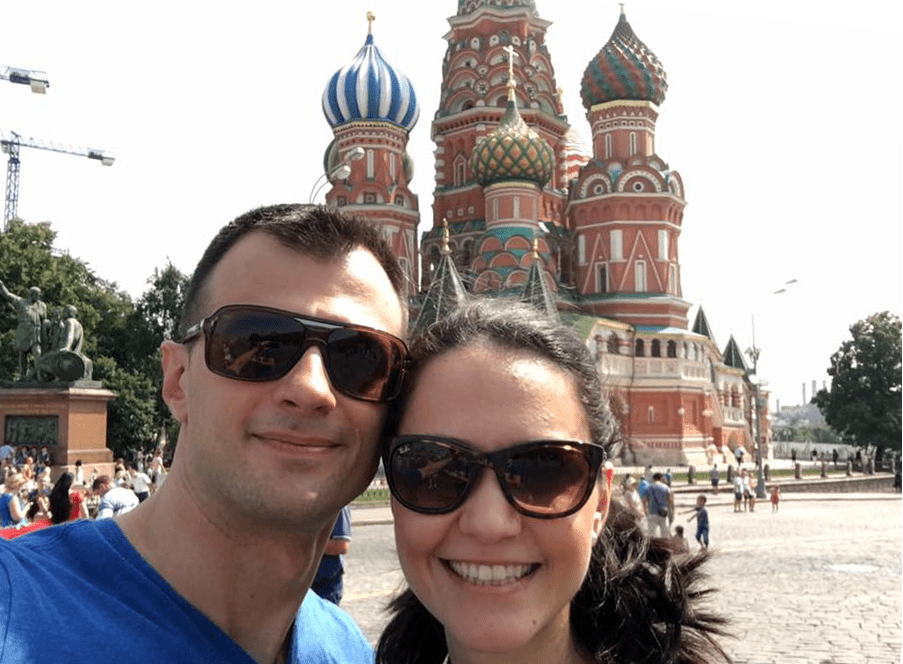 Greg and Lorena in Moscow