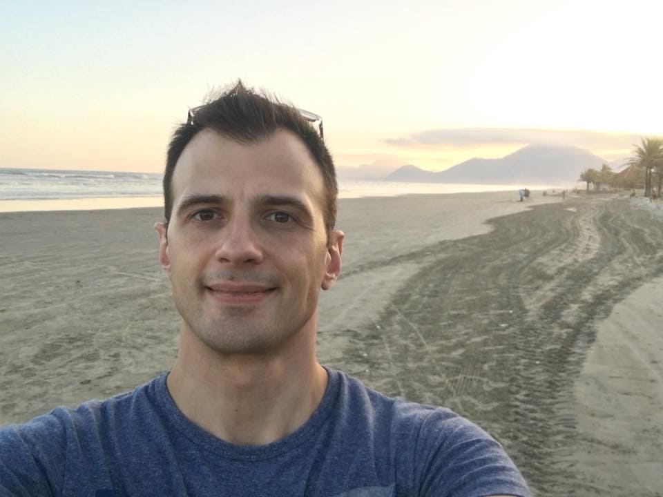 Greg on the beach in Brazil