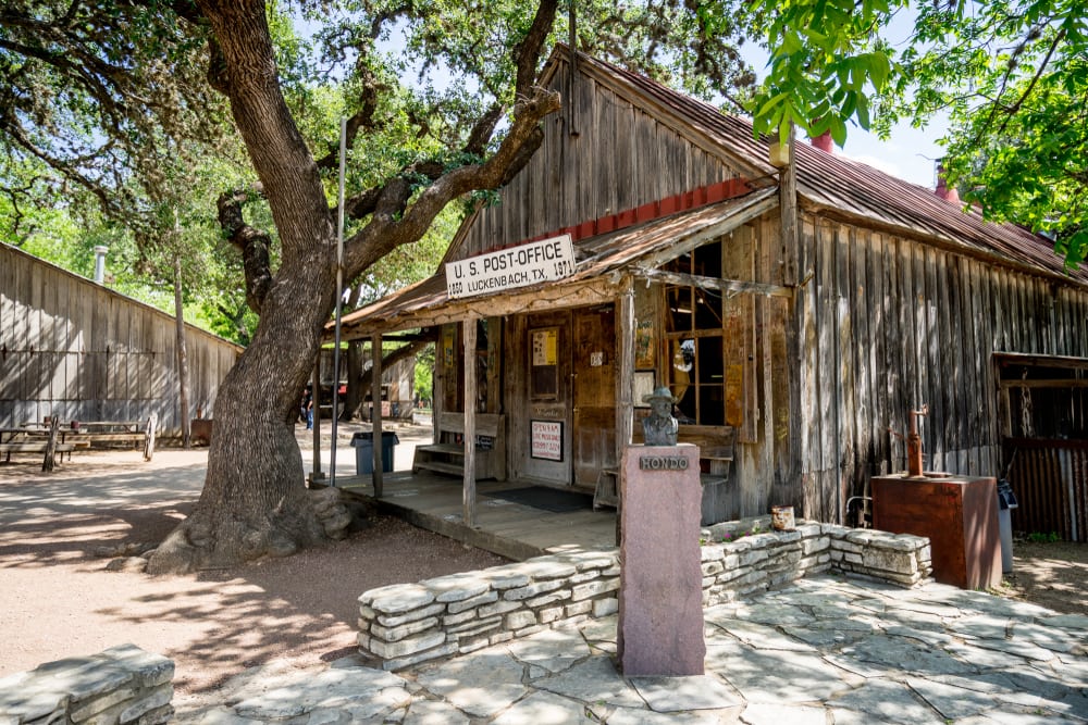 Historic post office in Luckenbach, Texas
