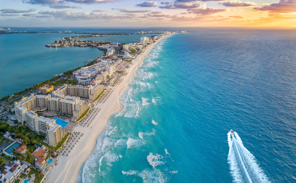 Best Time To Visit Cancun Beach - Aerial View