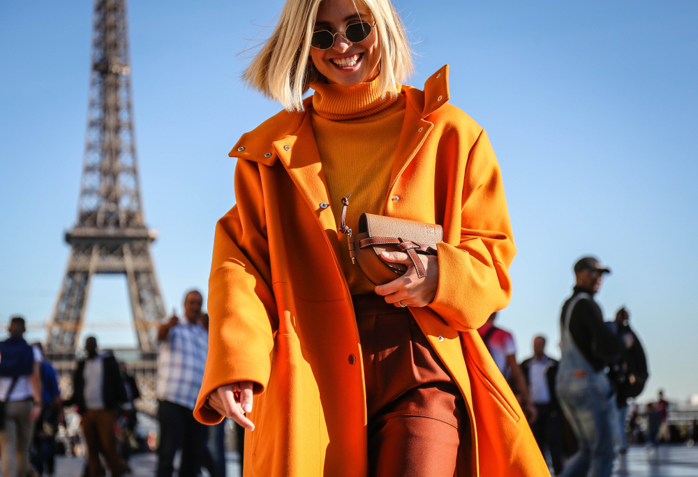 Xenia Van Der Woodsen on the street during the Paris Fashion Week